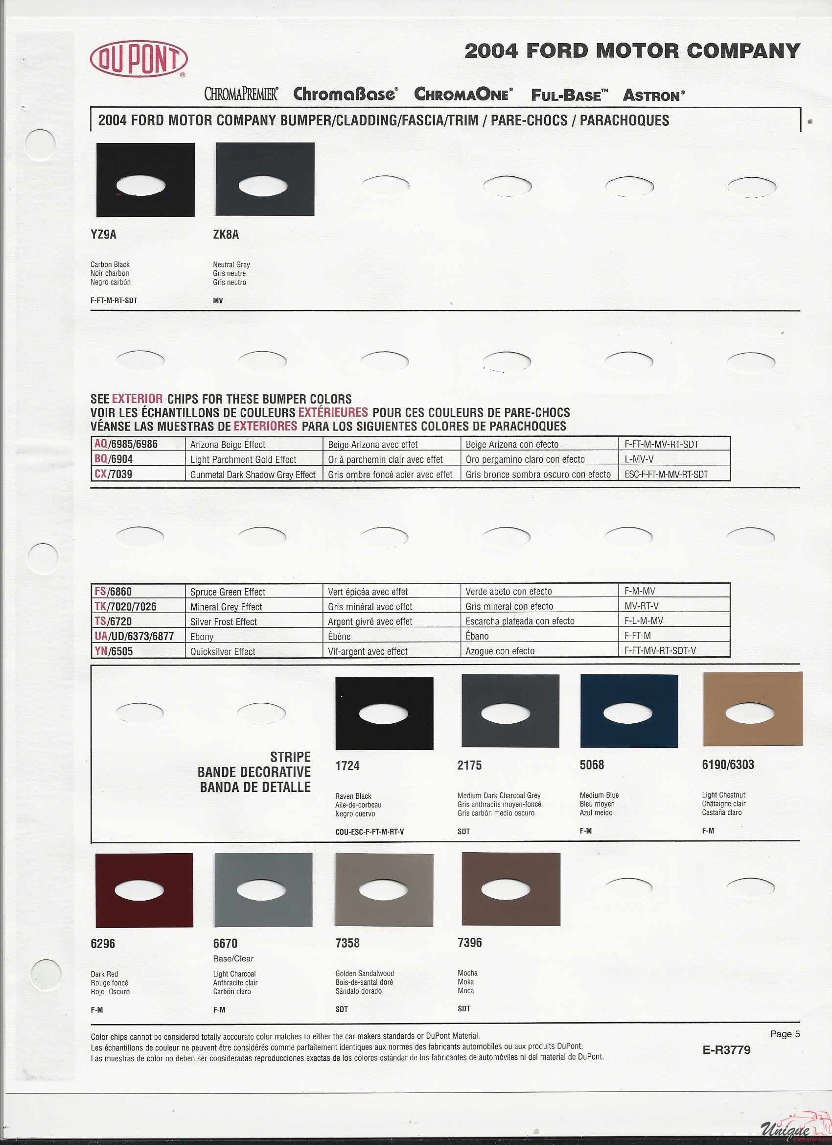 2004 Ford-4 Paint Charts